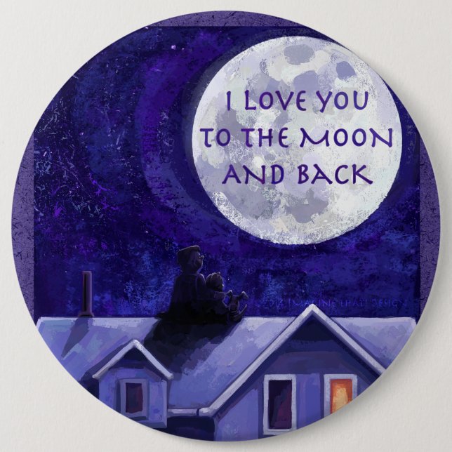 Moon Watch 6 Cm Round Badge (Front)