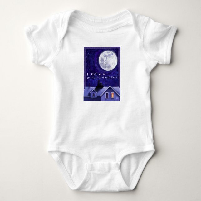 Moon Watch Baby Bodysuit (Front)
