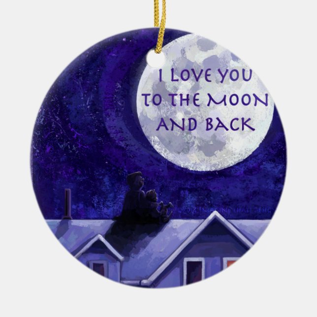 Moon Watch Ceramic Tree Decoration (Front)