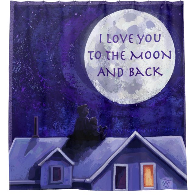 Moon Watch Shower Curtain (Front)