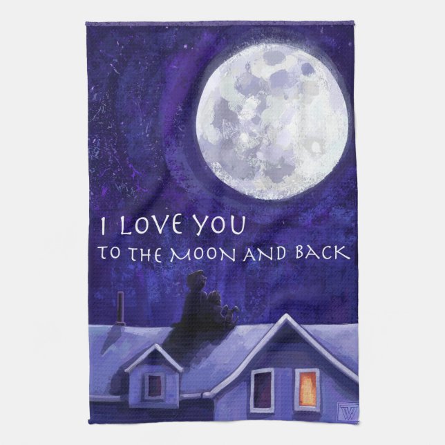 Moon Watch Tea Towel (Vertical)