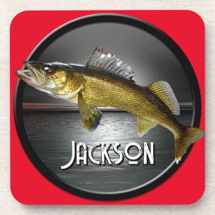 Moon Water & Walleye Pike Blue  Coaster