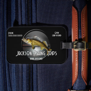 Moon Water & Walleye Pike  Luggage Tag