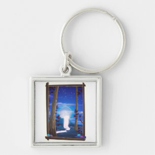Moon Waterfall Key Ring