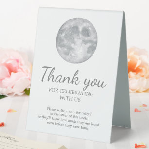 Moon Welcome / Thank You Guest book Sign