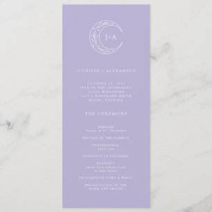 Moon Whimsical Wedding Programme