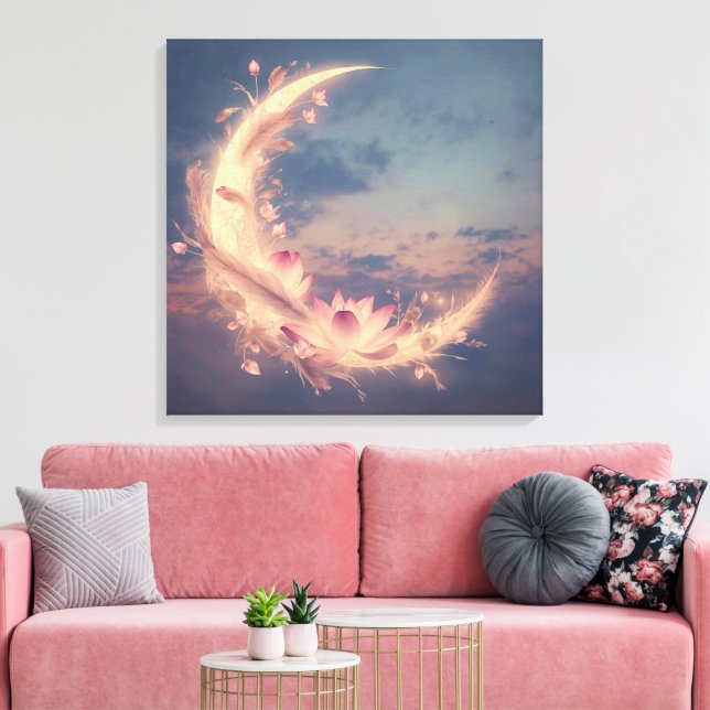 Moon Whisper Mandala Boho Wall Art (Insitu(LivingRoom))