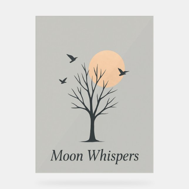 Moon Whispers – Serene Night Birds Poster  (Front)