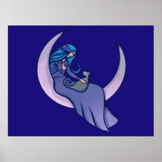 Moon Witch MoonChild Pagan Wicca  Poster