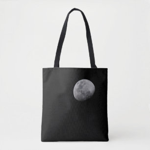 Moon with Black Sky Zambia, South Luangwa Tote Bag