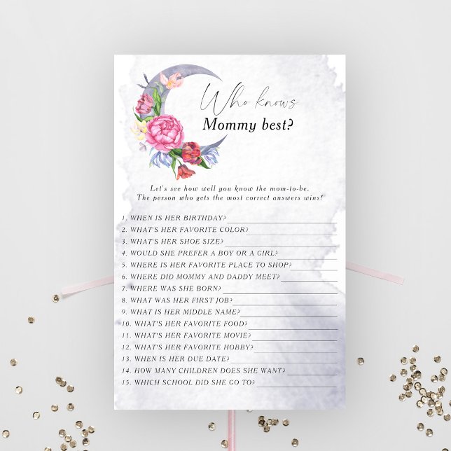 Moon with flowers Who knows mummy best baby game (Creator Uploaded)