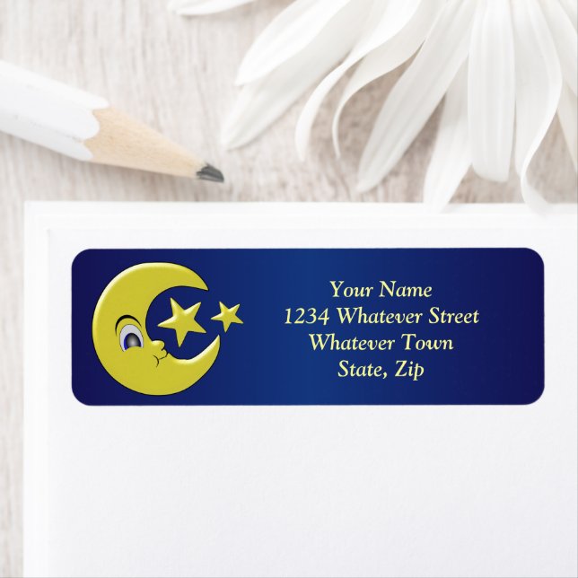 Moon With Stars Return Address (Insitu)