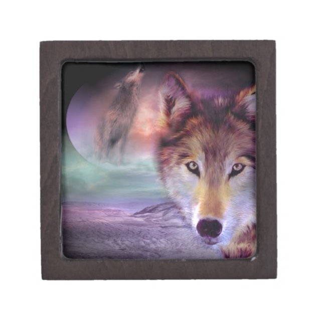 Moon Wolf Jewellery Box (Front)