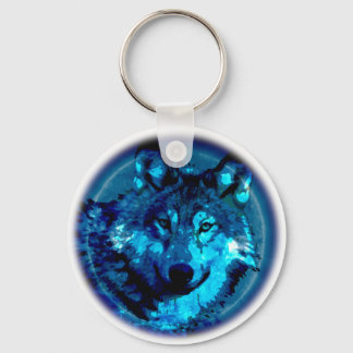 Moon Wolf Key Ring