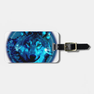 Moon Wolf Luggage Tag