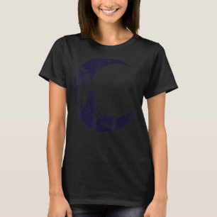 moon wolf mountain Camp for camping wolves wildli T-Shirt