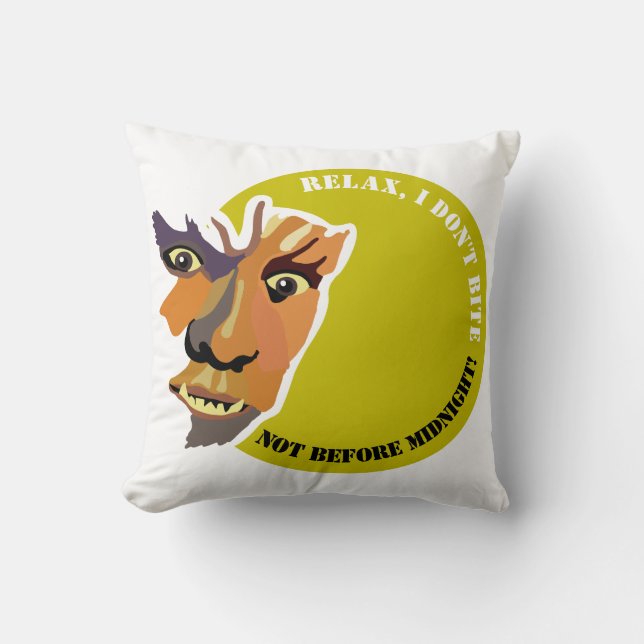 Moon Wolf, Relax, I Don't Bite Cushion (Front)
