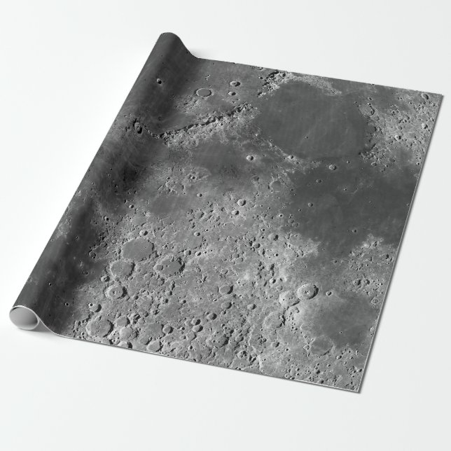MOON WRAPPING PAPER (Unrolled)