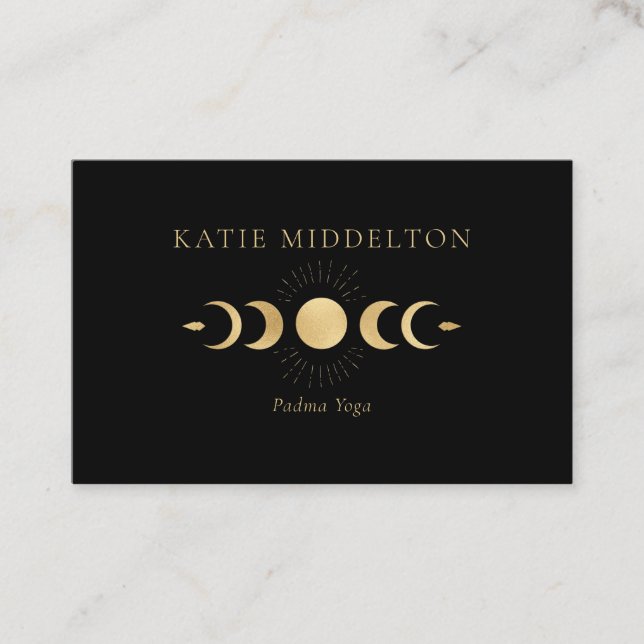 Moon Yoga Reiki Wellness Business Card (Front)