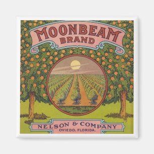Moonbeam Brand   Vintage Citrus Label Magnet