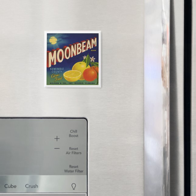 Moonbeam Brand | Vintage Citrus Label Magnet (In Situ (Fridge))