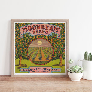 Moonbeam Brand   Vintage Citrus Label Poster