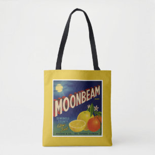 Moonbeam Brand   Vintage Citrus Label Tote Bag