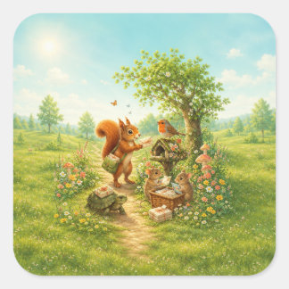 Moonberry Hollow Woodland Mail Delivery Sticker