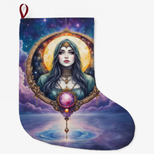 Moonbound Dreamkeeper – Guardian of the Night.   Large Christmas Stocking
