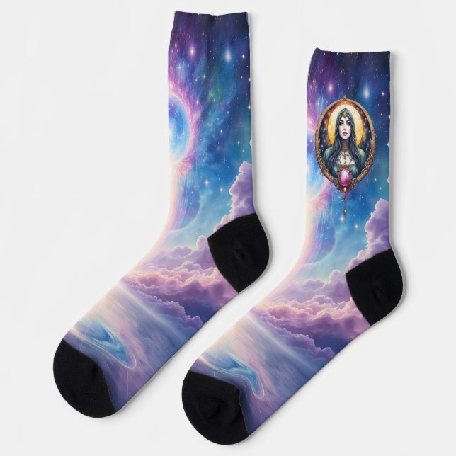 Moonbound Dreamkeeper – Guardian of the Night.   Socks (Left)