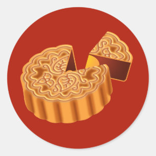 Mooncake Classic Round Sticker