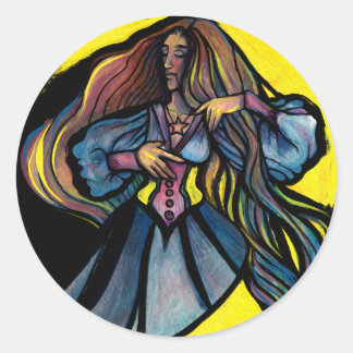MoonChild Goddess Art Moon Goddesses Moon Child Classic Round Sticker