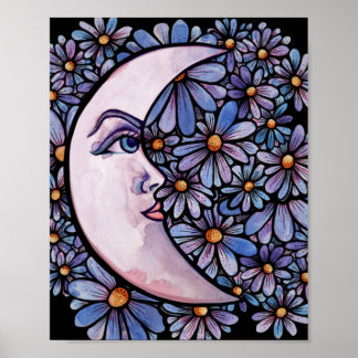 MoonChild Moon Goddess Art Moon Child Purple Poster