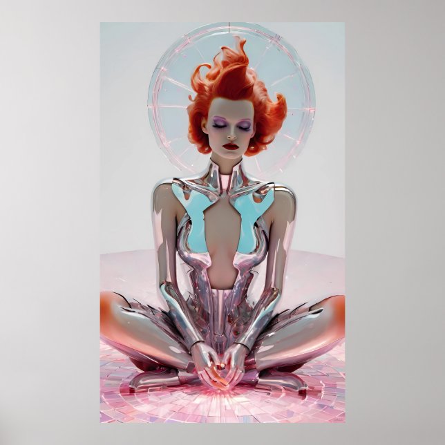 Mooncore Meditation - Ken Gauge Surreal Art Poster (Front)