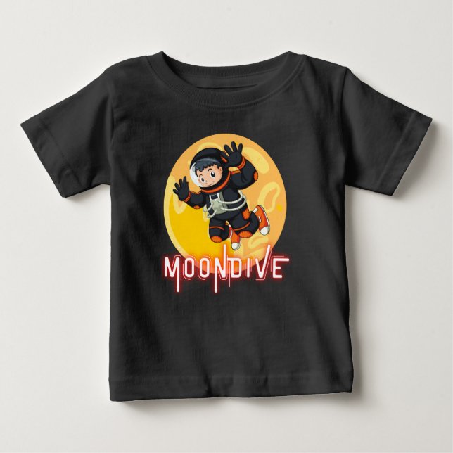MOONDIVE- SPACE ASTRONAUT BABY T-Shirt (Front)