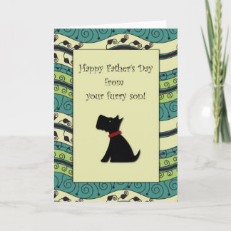 .::MoonDreams::. Happy Father's Day Black Dog Card