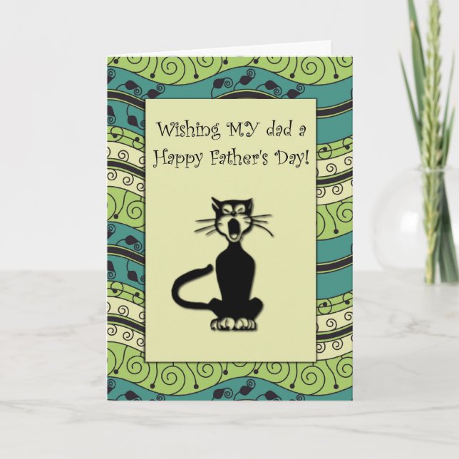 .::MoonDreams::. Happy Father's Day Cat Card (Front)