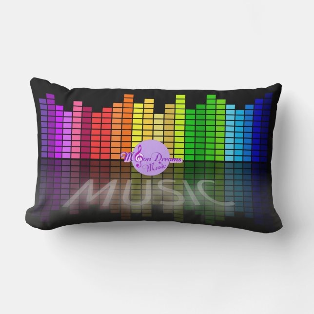 MoonDreams Music Equalizer Lumbar Pillow (Front)