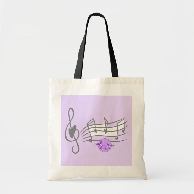 MoonDreams Music Notes Budget Tote Bag (Front)