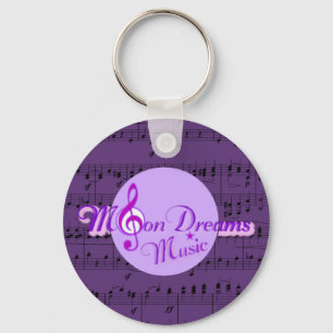 MoonDreams Purple Sheet Music Key Ring