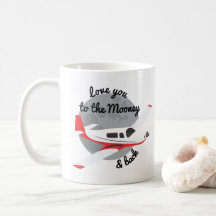 Mooney Airplane Mug, Love you to mooney & back