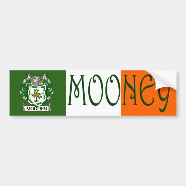 Mooney Coat of Arms Flag Bumper Sticker (Front)
