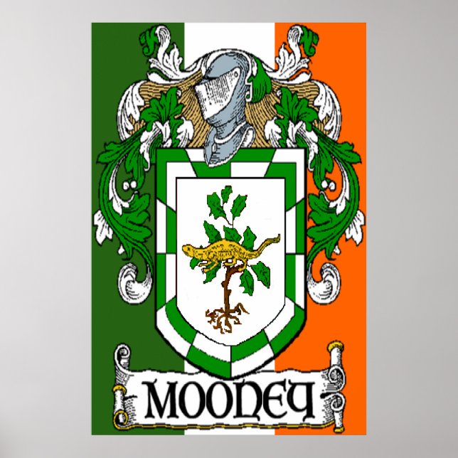 Mooney Coat of Arms Flag Poster Print (Front)