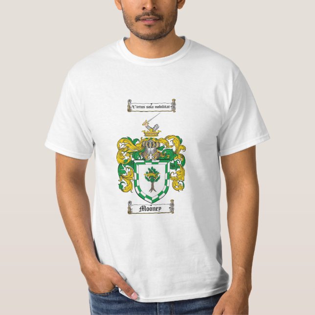 Mooney Family Crest - Mooney Coat of Arms T-Shirt (Front)