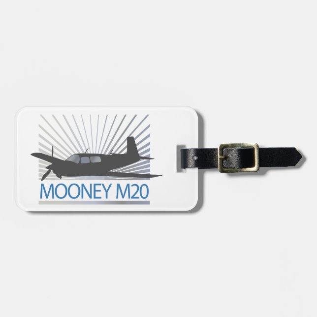 Mooney M20 Aircraft Luggage Tag (Front Horizontal)