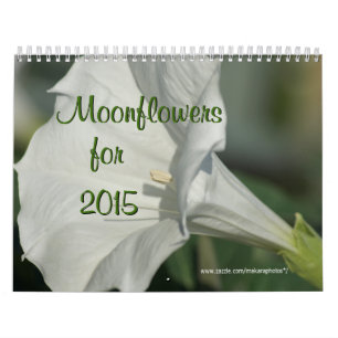 Moonflower Calendar---EDIT YEAR as needed Calendar