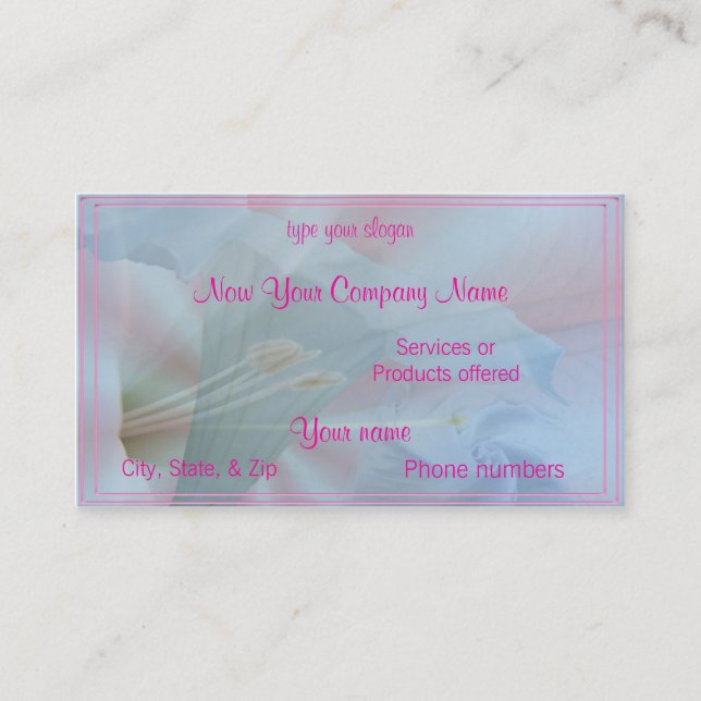 Moonflower Collage-customise Business Card (Front)
