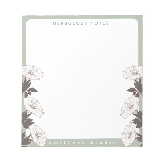 Moonflower Herbology Notepad (Front)