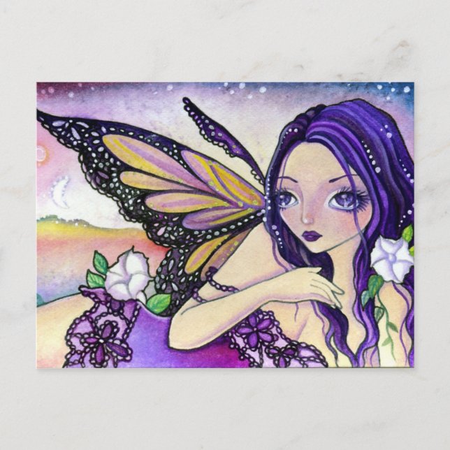 MoonFlower Night - Postcard (Front)