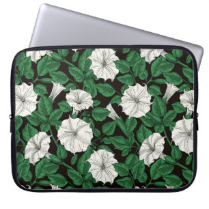 Moonflowers 2 laptop sleeve